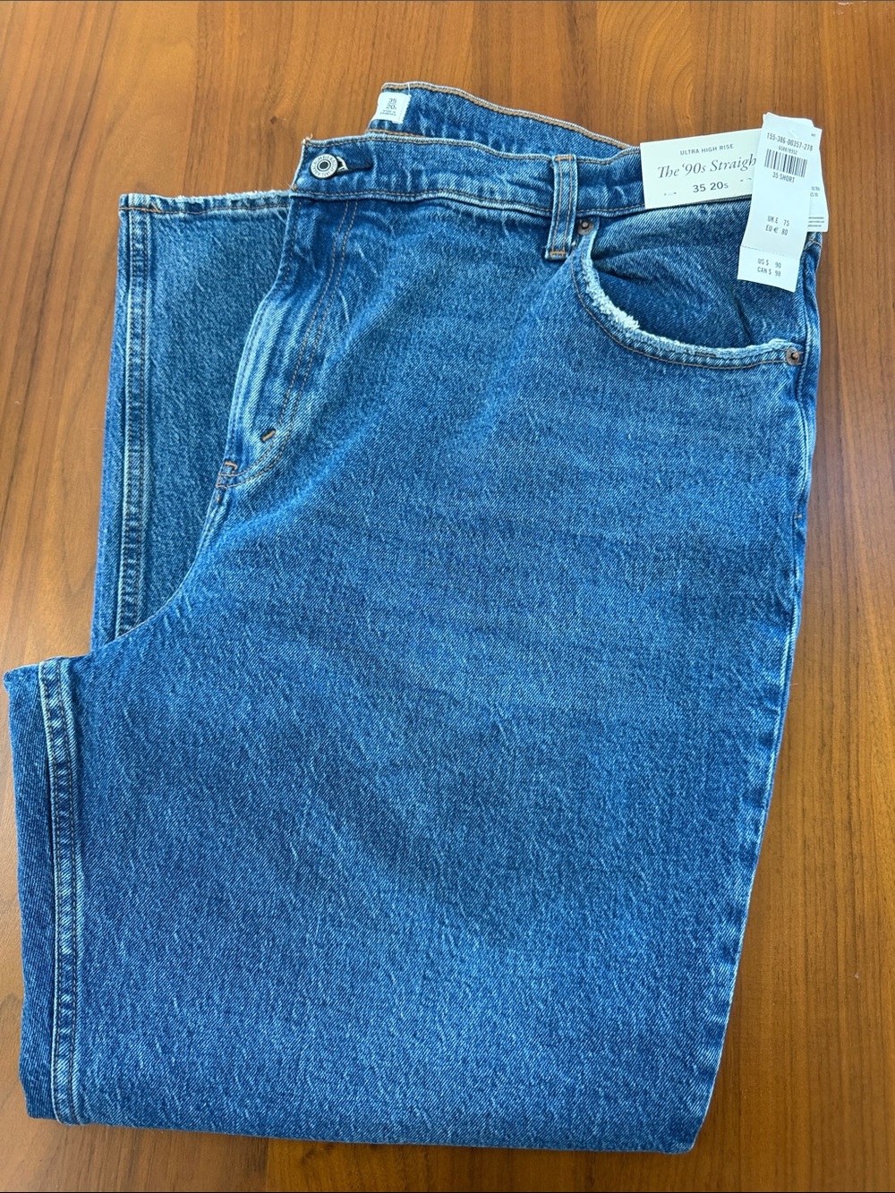 NWT SZ 20S Abercrombie & Fitch Women's 90s Ultra High Rise Straight-Leg Jeans
